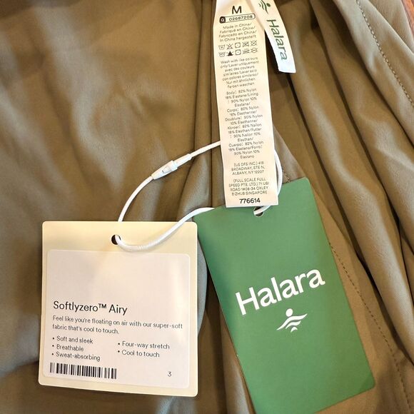 NWT Halara Womens Medium Softly Zero Airy Green Ruched Lace Up Bodycon Dress - Picture 5 of 13